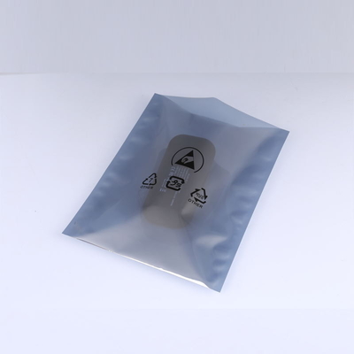 sello trasero de aluminio de tragante abierto de la cremallera estática anti del paquete de 0.075m m ESD