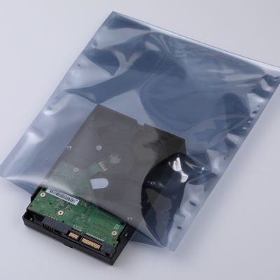 sello trasero de aluminio de tragante abierto de la cremallera estática anti del paquete de 0.075m m ESD
