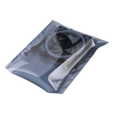 sello trasero de aluminio de tragante abierto de la cremallera estática anti del paquete de 0.075m m ESD