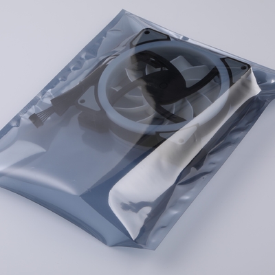 sello trasero de aluminio de tragante abierto de la cremallera estática anti del paquete de 0.075m m ESD