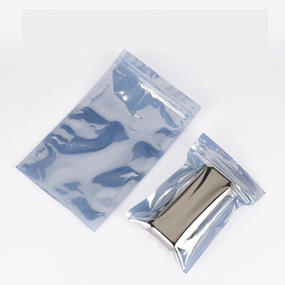 Prenda impermeable a prueba de polvo estática anti translúcida de los bolsos del ESD del lacre que protege lateral