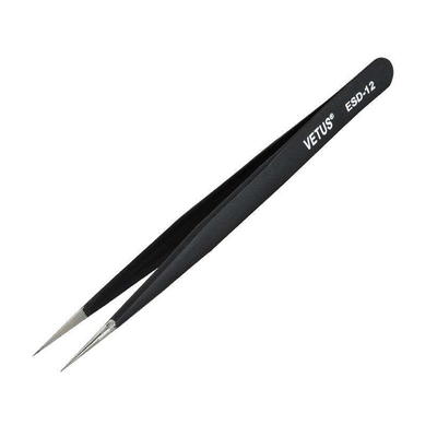 Acero inoxidable de la extremidad disponible del ESD Vetus Lash Tweezers Eyebrow Medical Slant