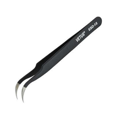 Pinzas antiestáticas Lash Tweezers conductor de la ceja del ESD Vetus