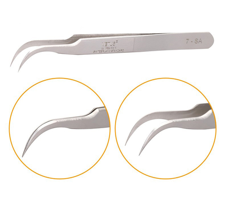 Extensión recta de la pestaña de los pares de LashArt Vetus Lash Tweezers Curved Fine Point