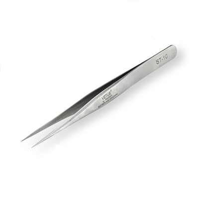 Acero inoxidable de las pinzas de 1SA Vetus Lash Tweezers Straight Fine Point