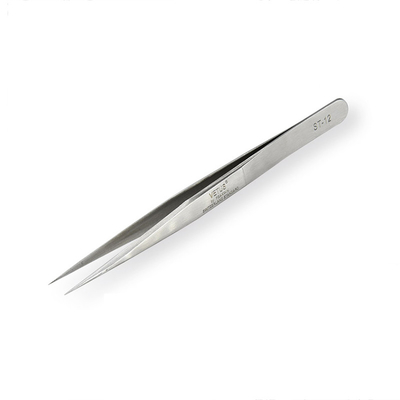 Acero inoxidable de las pinzas de 1SA Vetus Lash Tweezers Straight Fine Point