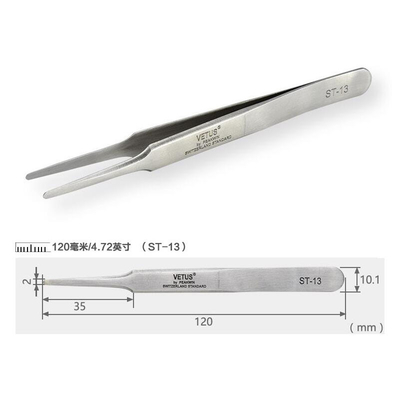 Pinzas de la precisión Lash Tweezers SA de Vetus del metal punto fino para el recinto limpio