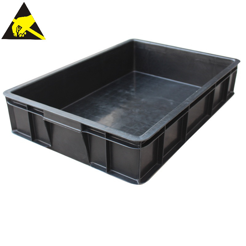 Cajas estáticas antis de la bandeja del ESD del negro del plegamiento del cartón de la caja antiestática antiestática plástica del envase para la electrónica