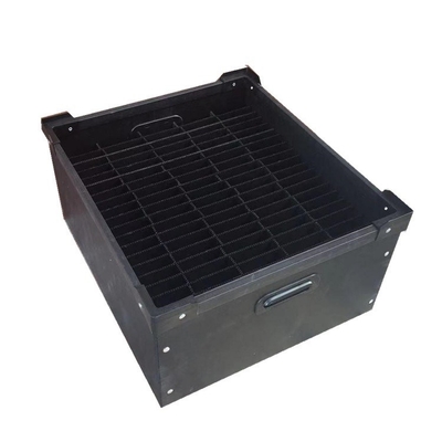 El almacenamiento Esd Tray Plastic Esd Pcb Tray ESD del componente electrónico acanaló el compartimiento antiestático del negro del PVC de la caja del cartón